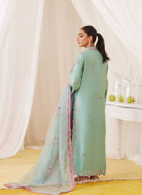 Petra Fern Green Embroidered Shirt, Dupatta And Pants Farah Talib Aziz