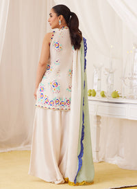 Cleo Ivory Embroidery Shirt And Dupatta Farah Talib Aziz