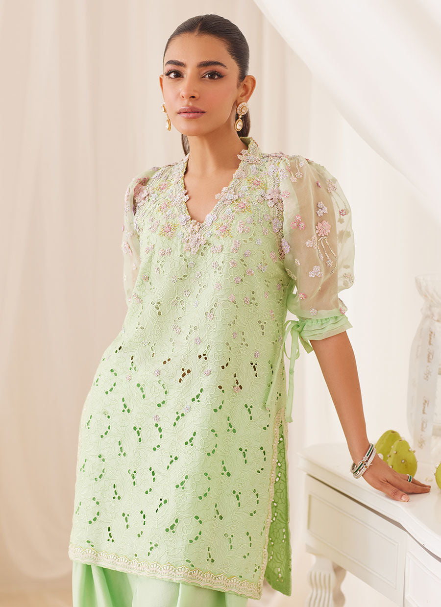 Nikol Mint Hand Embellished Shirt And Shalwar Farah Talib Aziz