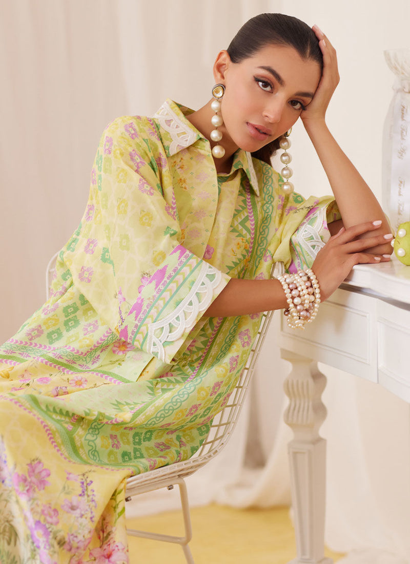 Butter Yellow Shirt Dress Farah Talib Aziz