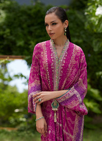 Zahli Magenta Ombre Kaftan Farah Talib Aziz