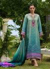 Leisha Teal Ombre Shirt And Dupatta Farah Talib Aziz