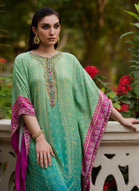 Persia Teal Ombre Kaftan Farah Talib Aziz