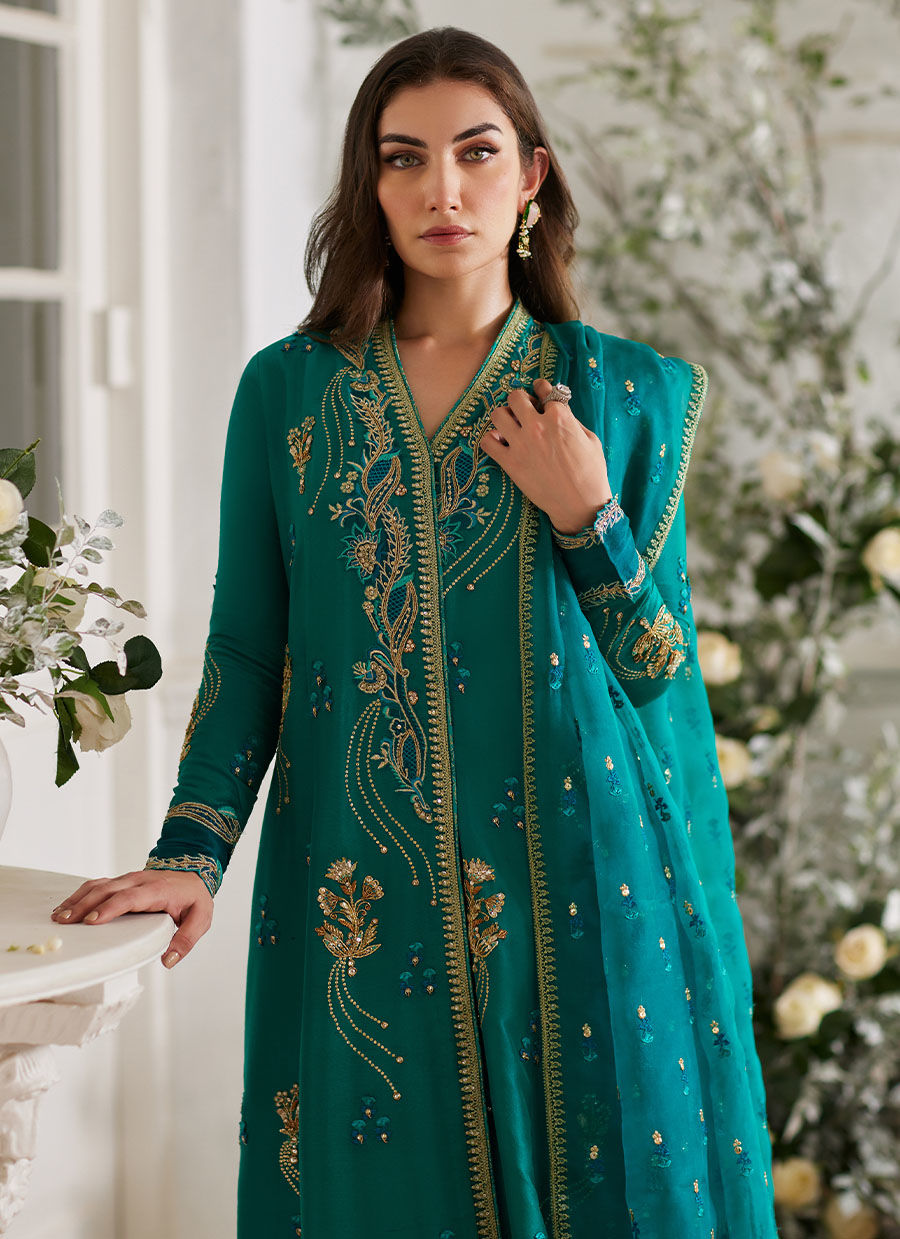 Ayda Sea Green Shirt, Pants and Dupatta Farah Talib Aziz