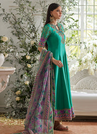 Ilyana Sea Green Kalidaar, Pants and Dupatta Farah Talib Aziz