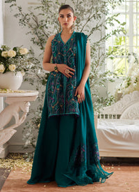 Ruya Emerald Shirt, Dhaka and Dupatta Farah Talib Aziz