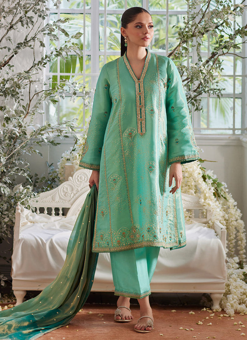 Mereen ferozi Shirt, Pants and Dupatta Farah Talib Aziz