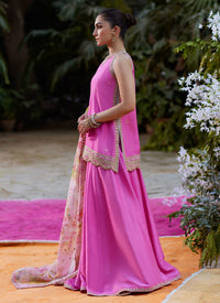 Nihal Rani Pink Shirt, Lehenga and Dupatta Farah Talib Aziz