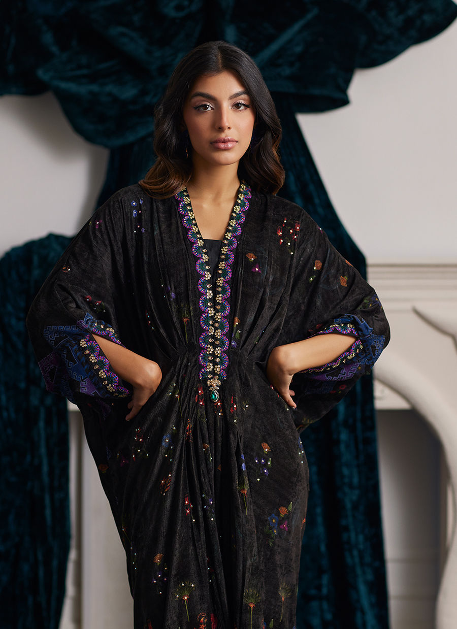 Dima Velvet Kaftan Farah Talib Aziz