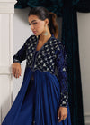 Kismet Persian Blue Kalidaar Lehenga and Silk Dupatta Farah Talib Aziz