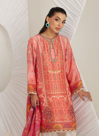 Lillia Tangerine Shirt, Shalwar and Dupatta