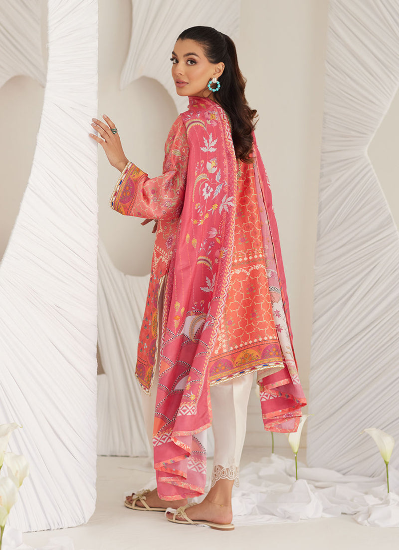 Lillia Tangerine Shirt, Shalwar and Dupatta