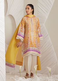 Anima Mustard Shirt, Pants and Dupatta