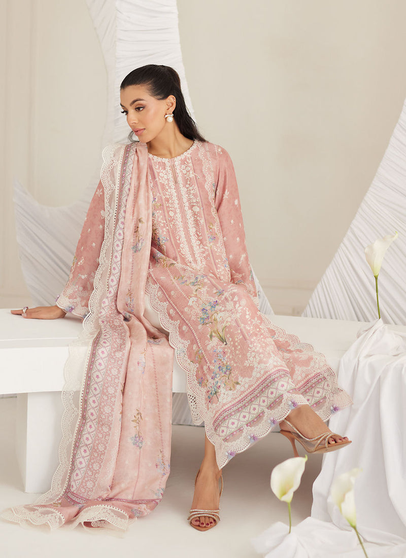 Elara Blush Shirt, Izaar and Dupatta