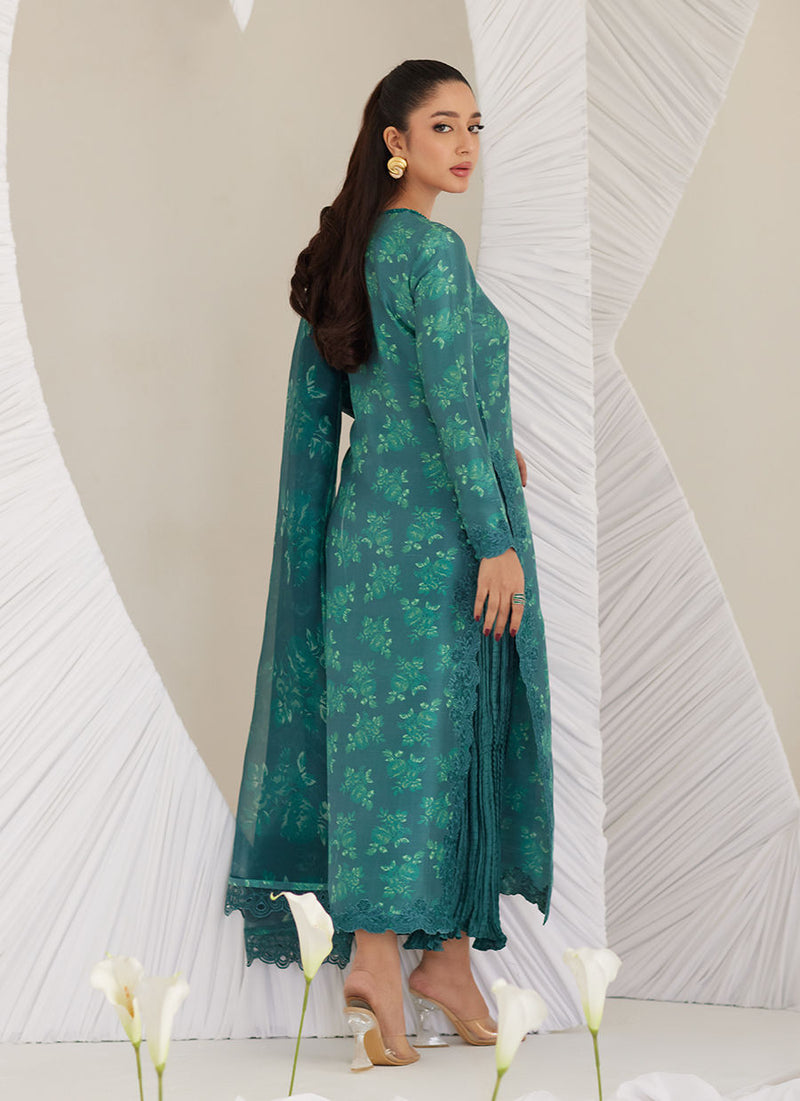 Camilla Emerald Shirt, Crushed Pants and Dupatta