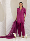 Sev Magenta Shirt, Shalwar and Dupatta