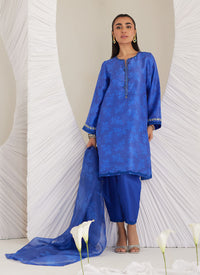 Electra Cobalt Shirt, Pants and Dupatta