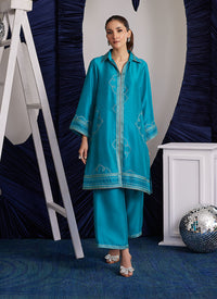 Clemmie Aqua Shirt, Izaar and Dupatta