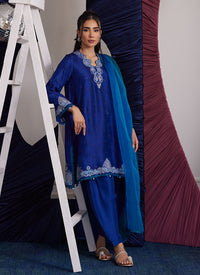 Aliza Azure Shirt, Pants And Dupatta