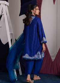 Aliza Azure Shirt, Pants And Dupatta