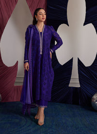 Gloria Indigo Shirt, Izaar And Dupatta