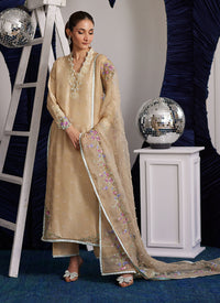 Brenna Champagne Shirt, Pants And Dupatta