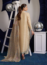 Brenna Champagne Shirt, Pants And Dupatta