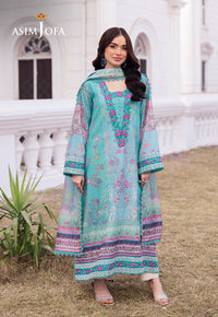 AJRS-04 PRINTED EMBROIDERED RAW SILK 3 PCS