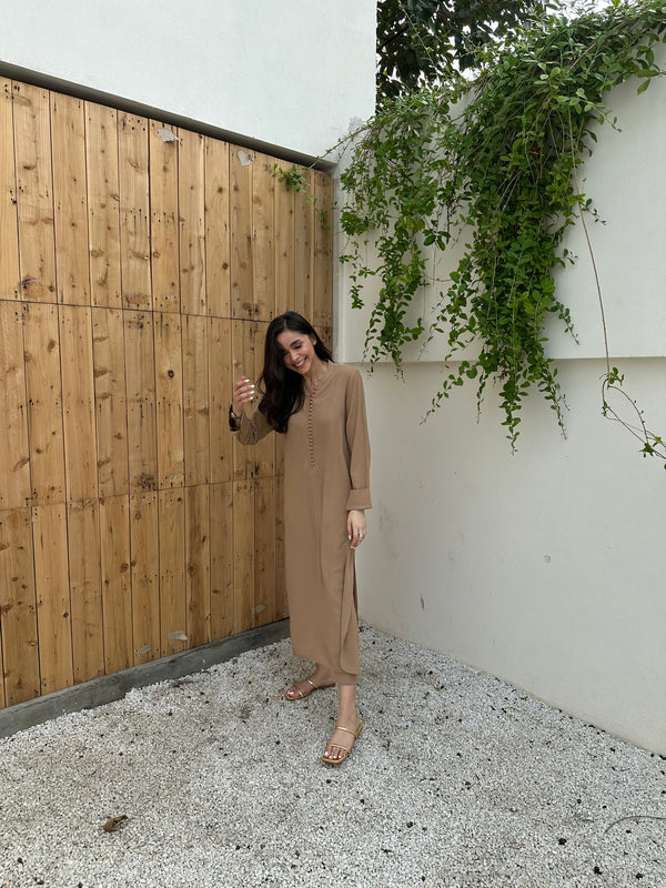 Beige Carson Suit SAK ATELIER