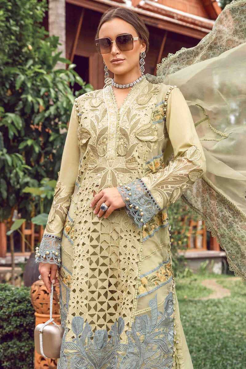 3 PIECE - UNSTITCHED SUIT | EID LAWN-24-10 Maria B