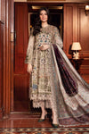 3 Piece Unstitched Embroidered Linen Suit | DL-1211 Maria B