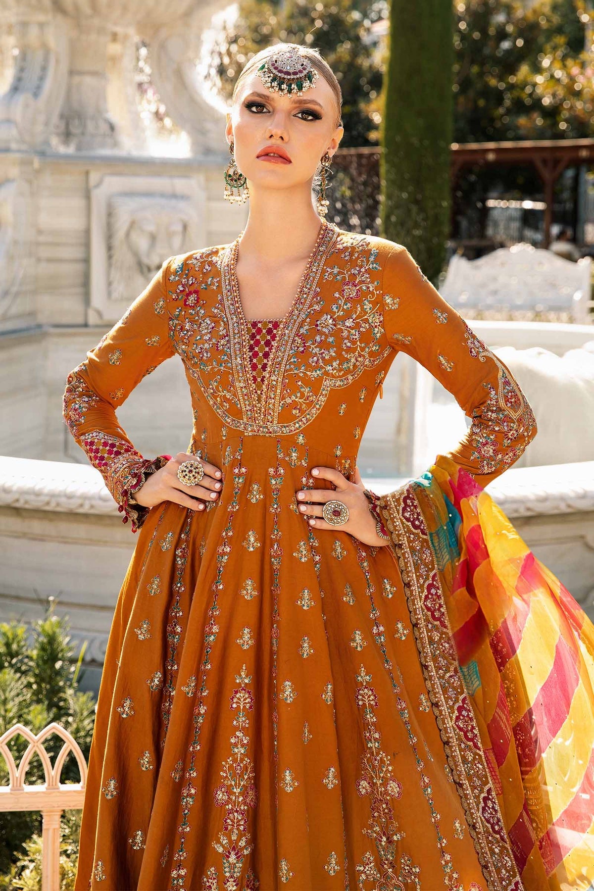 Unstitched Embroidered Cotton Satin Suit | CST-812 Maria B