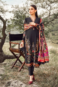 3 Piece Unstitched Printed Linen Suit | MPT-2402-B Maria B