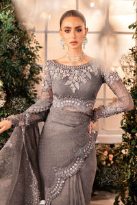 3 Piece Unstitched Embroidered Organza Suit | BD-2902 Maria B