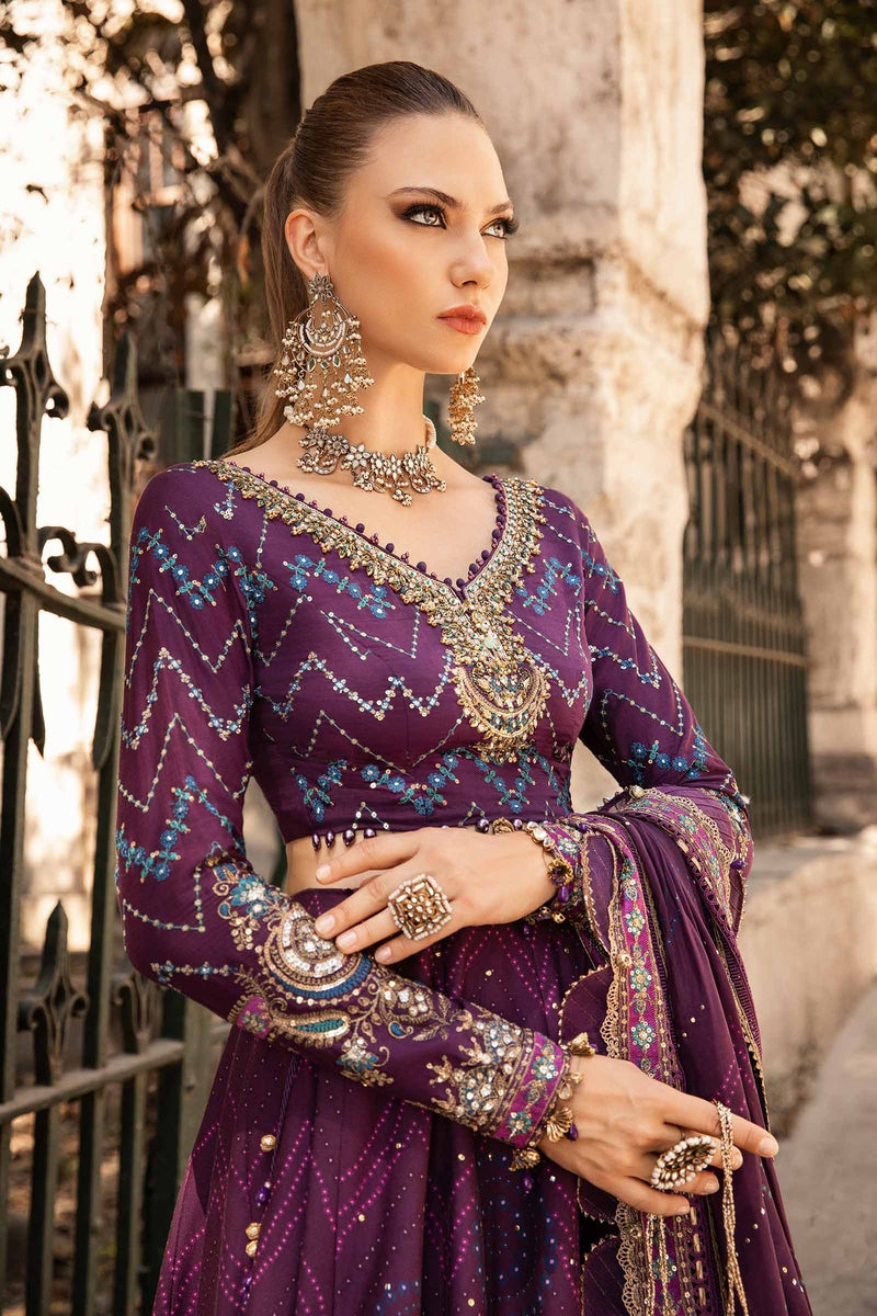 Unstitched Embroidered Cotton Satin Suit | CST-802 Maria B