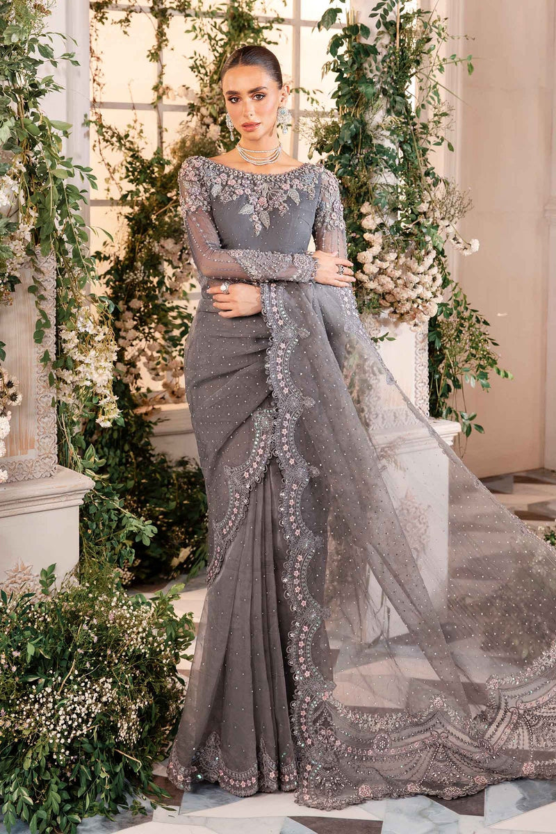 3 Piece Unstitched Embroidered Organza Suit | BD-2902 Maria B