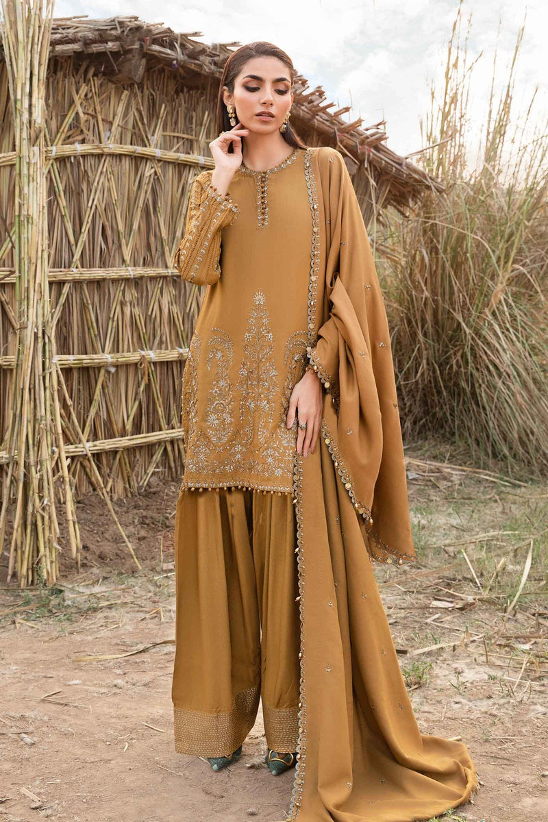 3 Piece Unstitched Printed Linen Suit | MPT-2403-A Maria B