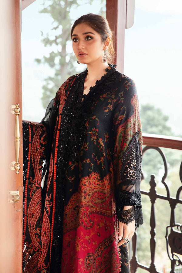 3 Piece Unstitched Embroidered Woven Suit | DL-1204 Maria B