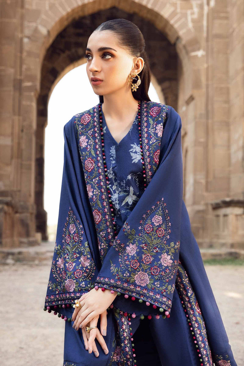 3 Piece Unstitched Printed Linen Suit | MPT-2405-A Maria B