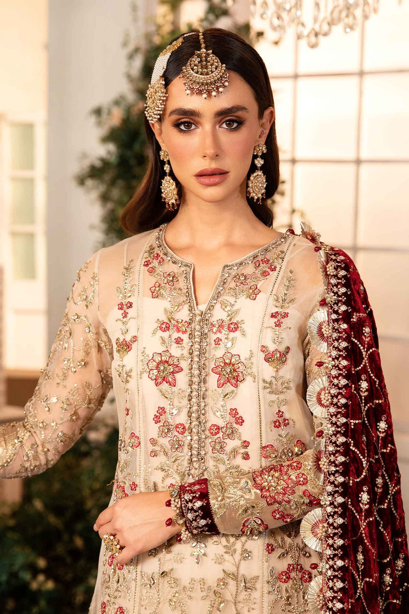 3 Piece Unstitched Embroidered Organza Suit | BD-2905 Maria B