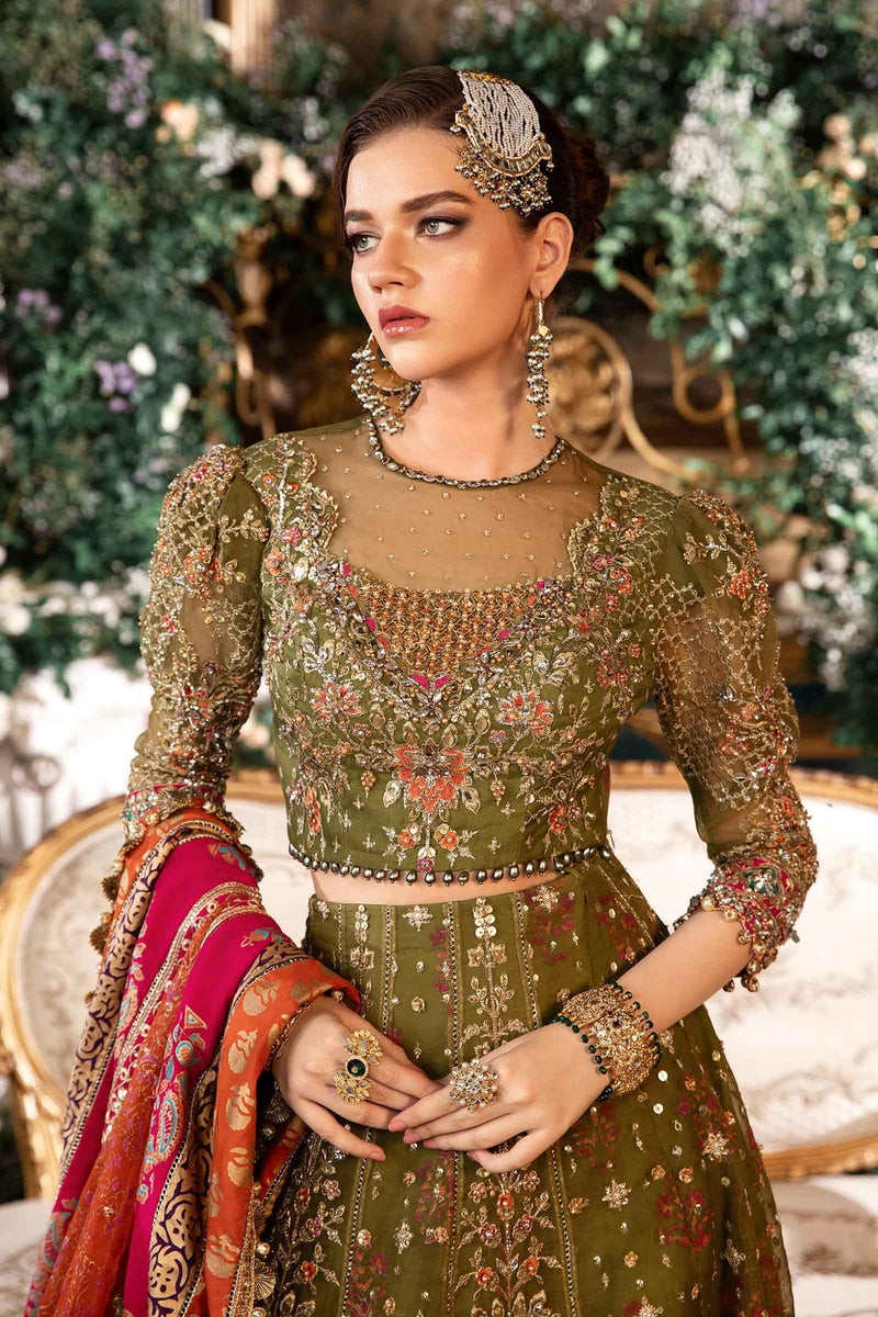 3 Piece Unstitched Embroidered Organza Suit | BD-2906 Maria B