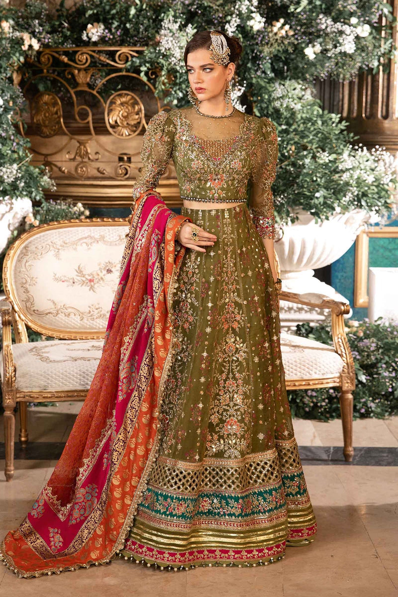 3 Piece Unstitched Embroidered Organza Suit | BD-2906 Maria B