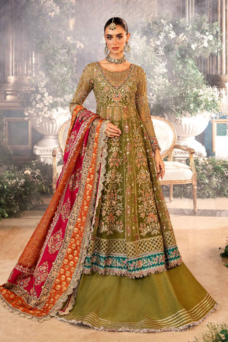 3 Piece Unstitched Embroidered Organza Suit | BD-2906 Maria B