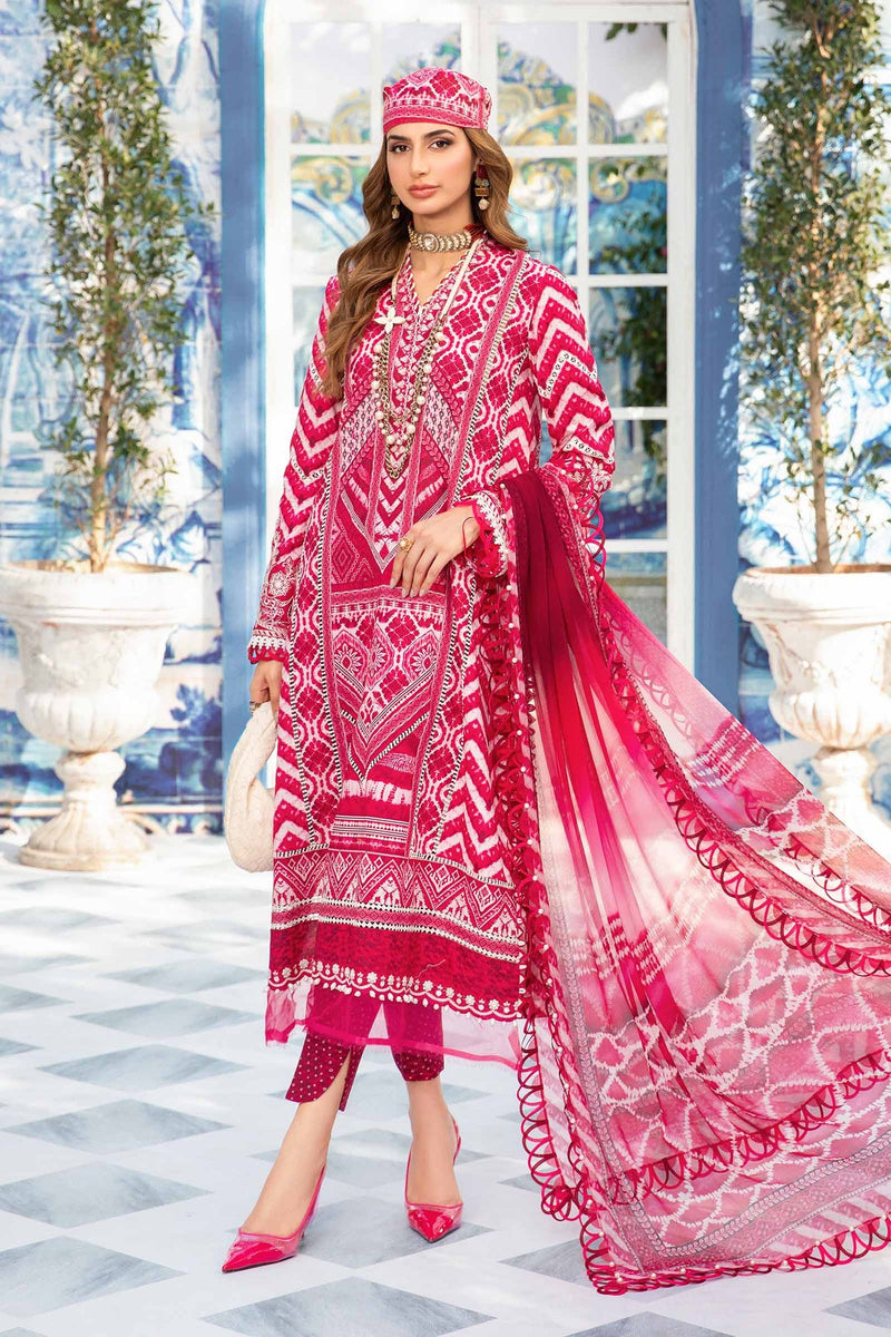 3 Piece Unstitched Printed Suit | MPT-2208-A Maria B