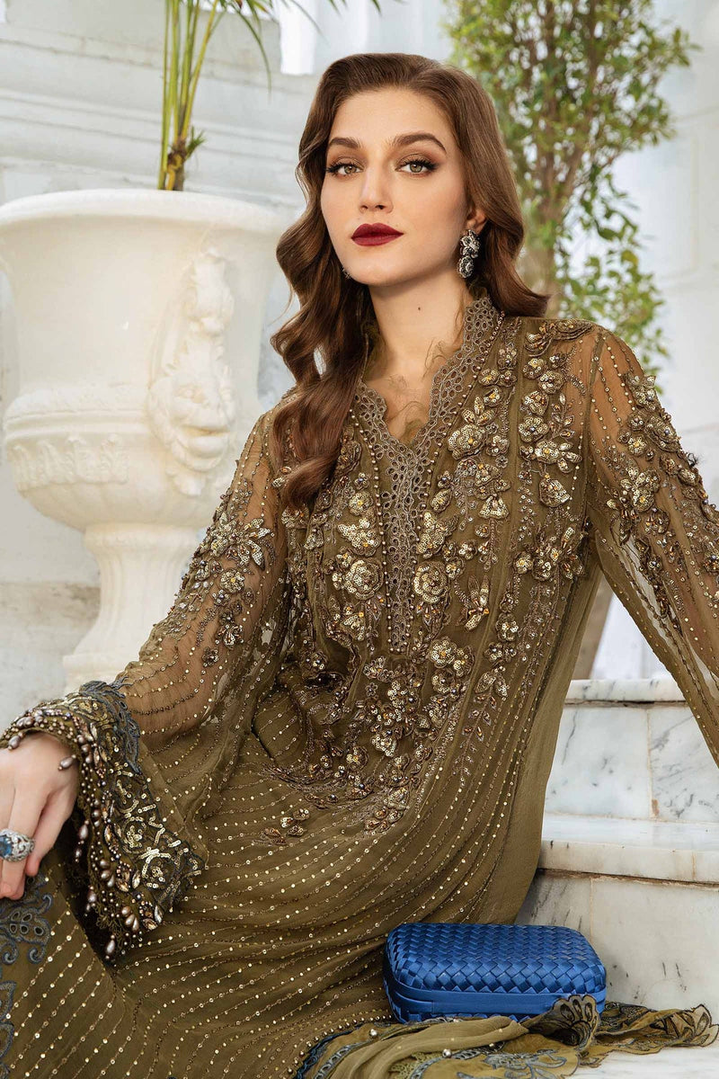 Unstitched Embroidered Chiffon Suit | MPC-24-108 Maria B