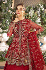 3 Piece Unstitched Embroidered Organza Suit | BD-2908 Maria B