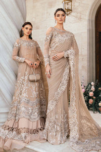 UNSTITCHED EMBROIDERED SAREE | BD-2801 Maria B