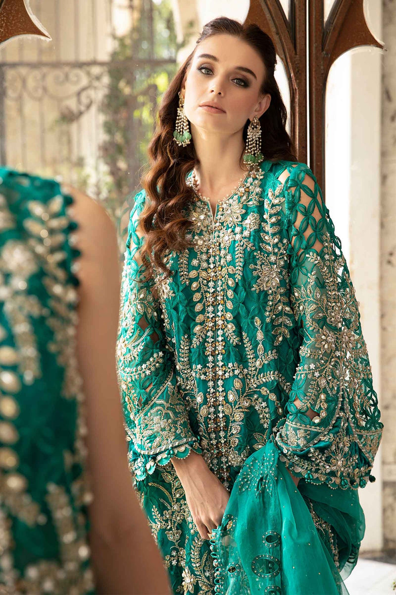 3 PIECE UNSTITCHED EMBROIDERED SUIT | BD-2806 Maria B