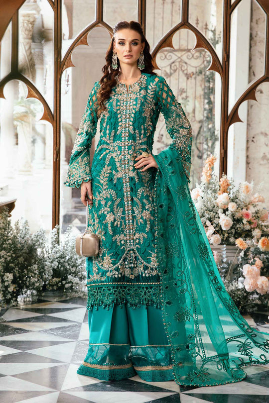 3 PIECE UNSTITCHED EMBROIDERED SUIT | BD-2806 Maria B