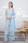 ZAHRA (ICE BLUE) - LUXURY LAWN X EID 2024 Zaib